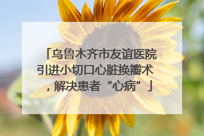 乌鲁木齐市友谊医院引进小切口心脏换瓣术，解决患者“心病”