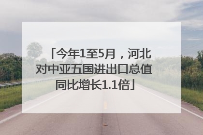 今年1至5月，河北对中亚五国进出口总值同比增长1.1倍
