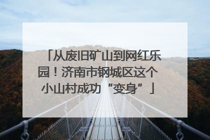 从废旧矿山到网红乐园！济南市钢城区这个小山村成功“变身”