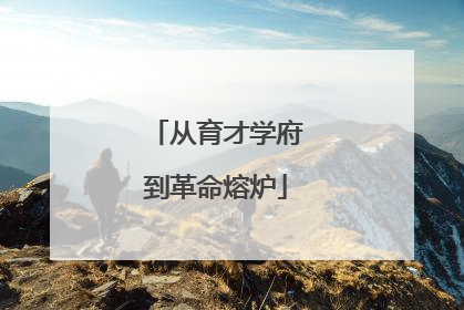 从育才学府到革命熔炉