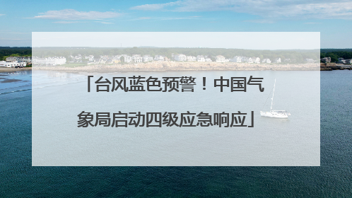 台风蓝色预警！中国气象局启动四级应急响应