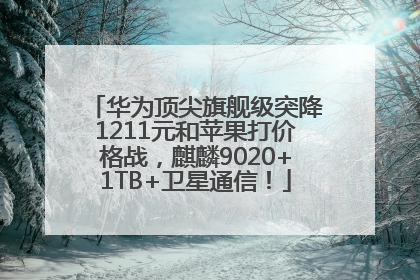 华为顶尖旗舰级突降1211元和苹果打价格战，麒麟9020+1TB+卫星通信！