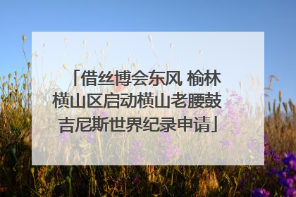 借丝博会东风 榆林横山区启动横山老腰鼓吉尼斯世界纪录申请