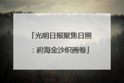 光明日报聚焦日照：碧海金沙织画卷