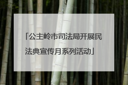 公主岭市司法局开展民法典宣传月系列活动