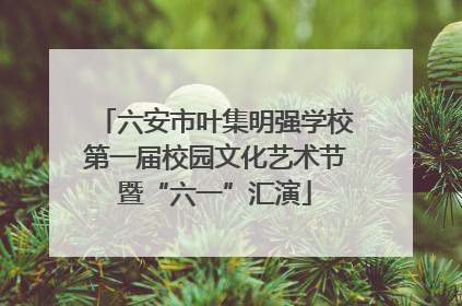 六安市叶集明强学校第一届校园文化艺术节暨“六一”汇演