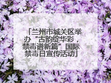兰州市城关区举办“古韵绽华彩，禁毒谱新篇”国际禁毒日宣传活动