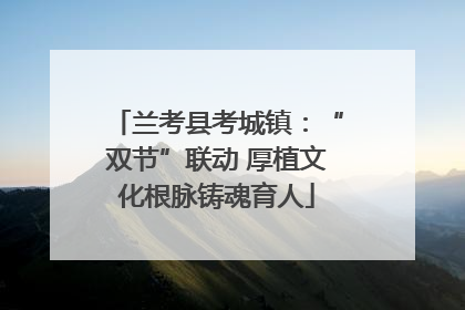 兰考县考城镇：“双节”联动 厚植文化根脉铸魂育人
