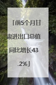 前5个月甘肃进出口总值同比增长43.2%
