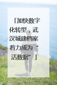 加快数字化转型，武汉城建档案着力成为“活数据”