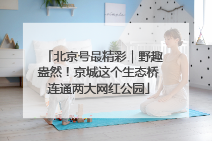 北京号最精彩｜野趣盎然！京城这个生态桥连通两大网红公园