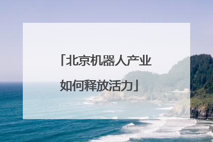 北京机器人产业如何释放活力