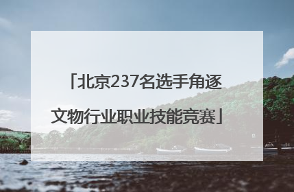 北京237名选手角逐文物行业职业技能竞赛