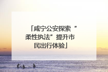 咸宁公安探索“柔性执法”提升市民出行体验