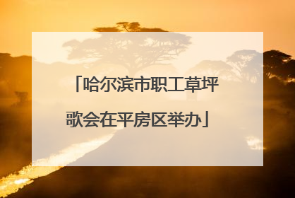 哈尔滨市职工草坪歌会在平房区举办