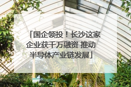 国企领投！长沙这家企业获千万融资 推动半导体产业链发展