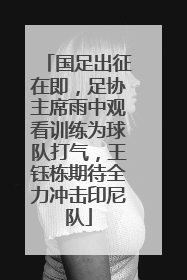 国足出征在即，足协主席雨中观看训练为球队打气，王钰栋期待全力冲击印尼队