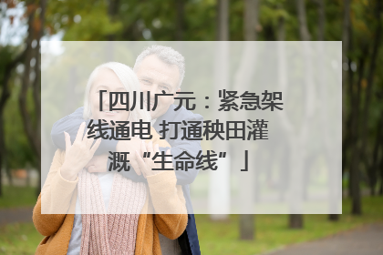 四川广元：紧急架线通电 打通秧田灌溉“生命线”