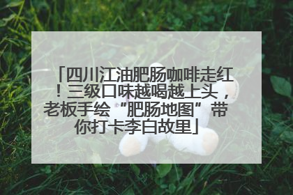 四川江油肥肠咖啡走红！三级口味越喝越上头，老板手绘“肥肠地图”带你打卡李白故里