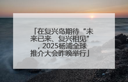 在复兴岛期待“未来已来、复兴相见”，2025杨浦全球推介大会昨晚举行