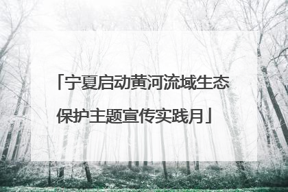 宁夏启动黄河流域生态保护主题宣传实践月