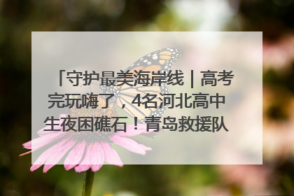 守护最美海岸线｜高考完玩嗨了，4名河北高中生夜困礁石！青岛救援队火速出动救上岸