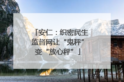 安仁：织密民生监督网让“鬼秤”变“放心秤”
