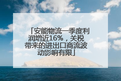 安能物流一季度利润增近16%，关税带来的进出口商流波动影响有限
