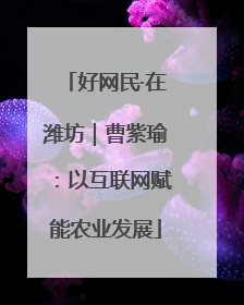好网民·在潍坊｜曹紫瑜：以互联网赋能农业发展
