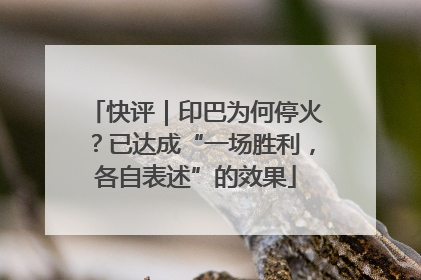 快评｜印巴为何停火？已达成“一场胜利，各自表述”的效果