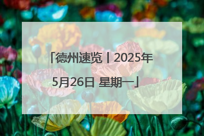 德州速览丨2025年5月26日 星期一