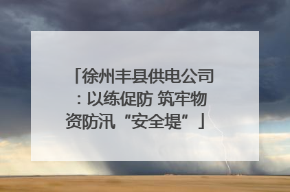 徐州丰县供电公司：以练促防 筑牢物资防汛“安全堤”