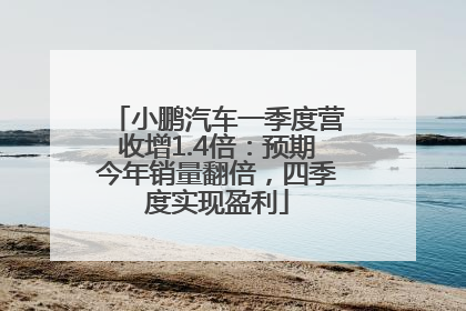 小鹏汽车一季度营收增1.4倍：预期今年销量翻倍，四季度实现盈利