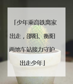 少年乘高铁离家出走，邵阳、衡阳两地车站接力守护出走少年