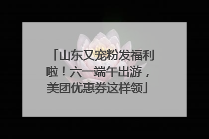 山东又宠粉发福利啦！六一端午出游，美团优惠券这样领