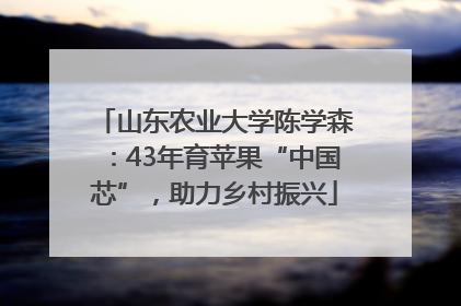 山东农业大学陈学森：43年育苹果“中国芯”，助力乡村振兴