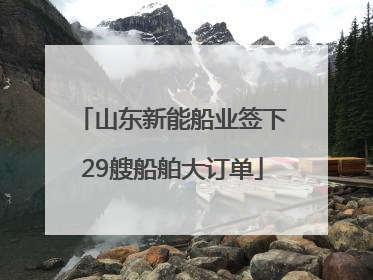 山东新能船业签下29艘船舶大订单