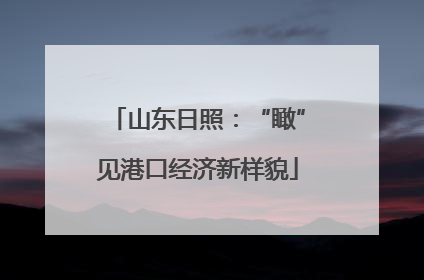 山东日照：“瞰”见港口经济新样貌