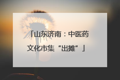 山东济南：中医药文化市集“出摊”