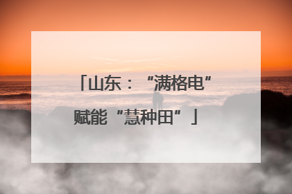 山东：“满格电”赋能“慧种田”
