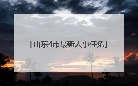 山东4市最新人事任免