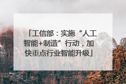 工信部：实施“人工智能+制造”行动，加快重点行业智能升级