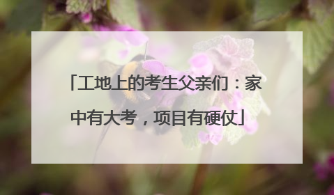 工地上的考生父亲们：家中有大考，项目有硬仗