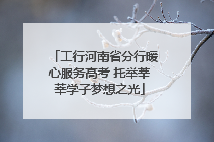 工行河南省分行暖心服务高考 托举莘莘学子梦想之光