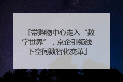 带购物中心走入“数字世界”，京企引领线下空间数智化变革