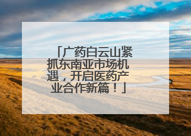 广药白云山紧抓东南亚市场机遇，开启医药产业合作新篇！