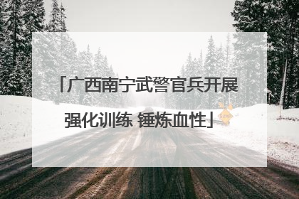 广西南宁武警官兵开展强化训练 锤炼血性