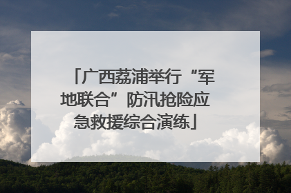 广西荔浦举行“军地联合”防汛抢险应急救援综合演练