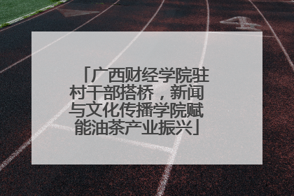 广西财经学院驻村干部搭桥，新闻与文化传播学院赋能油茶产业振兴