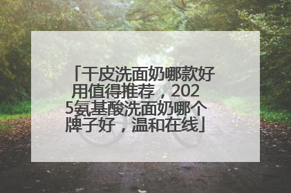 干皮洗面奶哪款好用值得推荐，2025氨基酸洗面奶哪个牌子好，温和在线